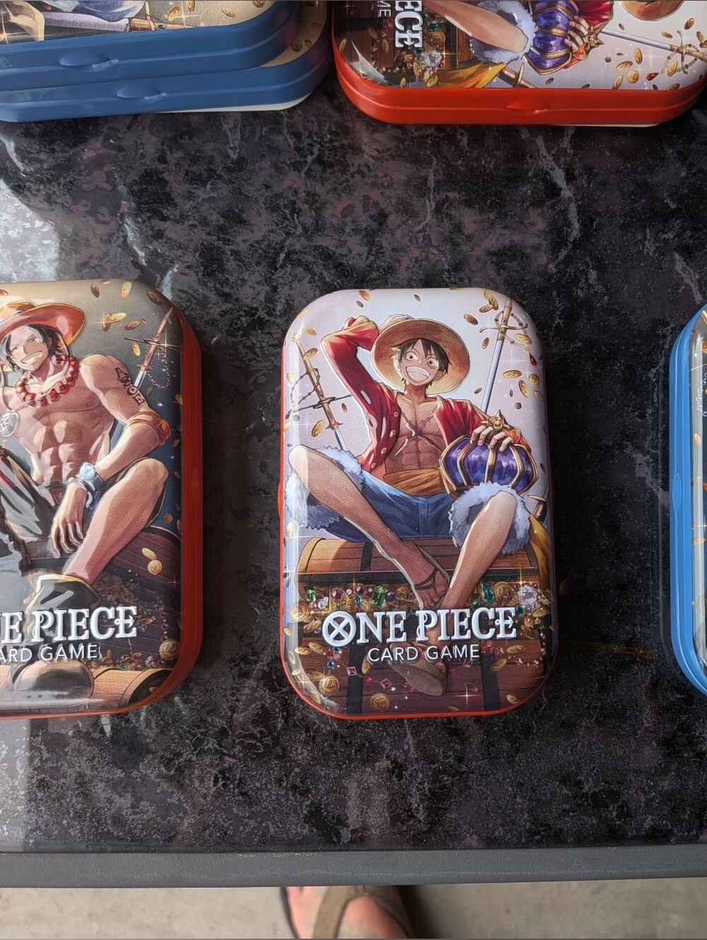 Set Of 3 Onepiece Card Game Tins Only